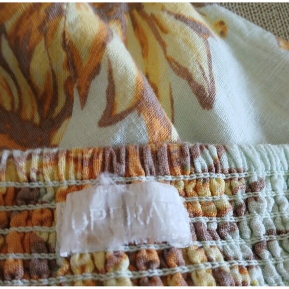 Urban Outfitters Cooperative Linen Blend Womens Sunflower Sundress Large Pockets - Picture 13 of 14